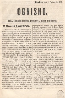 Ognisko : pismo poświęcone rolnictwu, przemysłowi, sztukom i rzemiosłom. 1861, nr 28