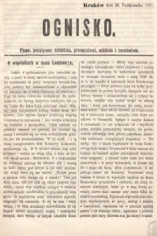 Ognisko : pismo poświęcone rolnictwu, przemysłowi, sztukom i rzemiosłom. 1861, nr 30