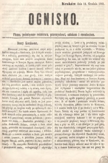 Ognisko : pismo poświęcone rolnictwu, przemysłowi, sztukom i rzemiosłom. 1861, nr 35