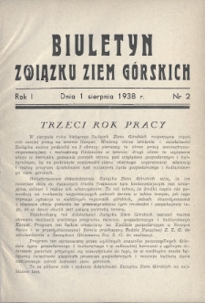 Biuletyn Związku Ziem Górskich. 1938, nr 2
