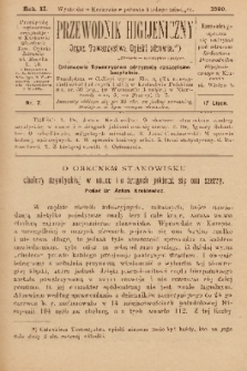 Przewodnik Higjeniczny : Organ Towarzystwa Opieki Zdrowia. 1890, nr 7