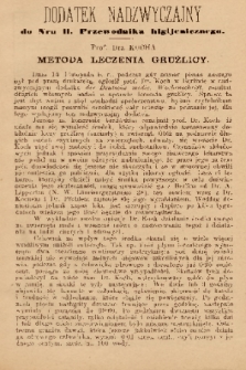 Przewodnik Higjeniczny : Organ Towarzystwa Opieki Zdrowia. 1890, dodatek nadzwyczajny do nr 11