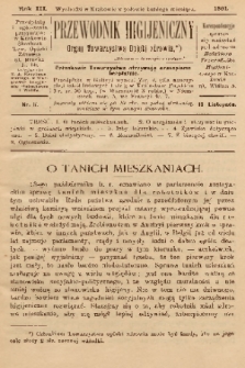 Przewodnik Higjeniczny : Organ Towarzystwa Opieki Zdrowia. 1891, nr 11