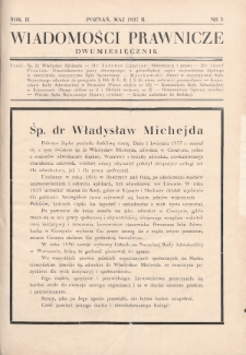 Wiadomości Prawnicze. 1937, nr 3