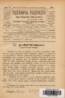 Przewodnik Higjeniczny : Organ Towarzystwa Opieki Zdrowia. 1892, nr 1