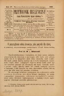 Przewodnik Higjeniczny : Organ Towarzystwa Opieki Zdrowia. 1892, nr 6