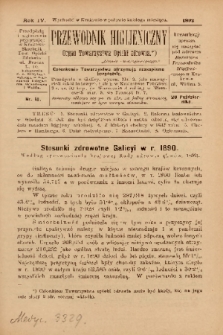 Przewodnik Higjeniczny : Organ Towarzystwa Opieki Zdrowia. 1892, nr 10