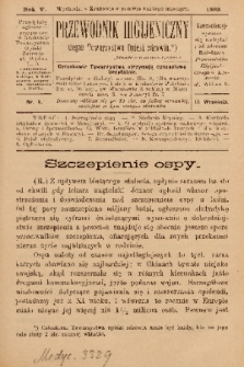 Przewodnik Higjeniczny : Organ Towarzystwa Opieki Zdrowia. 1893, nr 9
