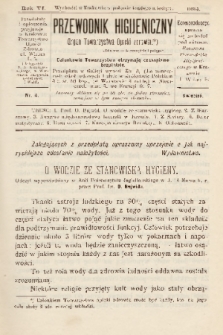 Przewodnik Higjeniczny : Organ Towarzystwa Opieki Zdrowia. 1894, nr 4