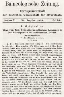 Balneologische Zeitung : Correspondenzblatt der deutschen Gesellschaft für Hydrologie. Bd. 1, 1855, nr 26