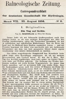 Balneologische Zeitung : Correspondenzblatt der deutschen Gesellschaft für Hydrologie. Bd. 7, 1858, nr 6