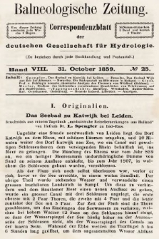 Balneologische Zeitung : Correspondenzblatt der deutschen Gesellschaft für Hydrologie. Bd. 8, 1859, nr 25