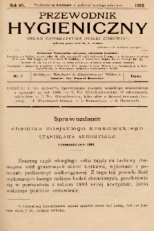 Przewodnik Higjeniczny : Organ Towarzystwa Opieki Zdrowia. 1895, nr 7