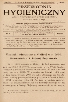 Przewodnik Higjeniczny : Organ Towarzystwa Opieki Zdrowia. 1895, nr 9