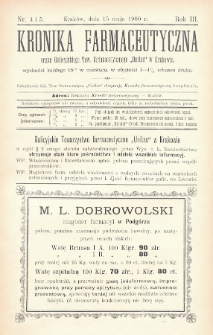 Kronika Farmaceutyczna : organ Towarzystwa Farmaceutycznego „Unitas” w Krakowie. 1900, nr 4-5