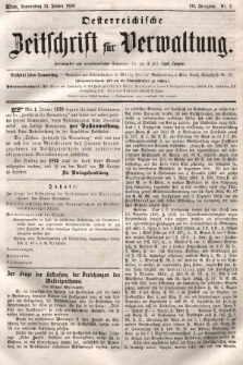 Oesterreichische Zeitschrift für Verwaltung. Jg. 3, 1870, nr 2