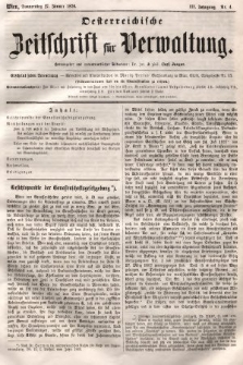 Oesterreichische Zeitschrift für Verwaltung. Jg. 3, 1870, nr 4
