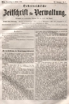 Oesterreichische Zeitschrift für Verwaltung. Jg. 3, 1870, nr 7