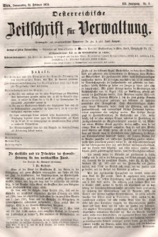 Oesterreichische Zeitschrift für Verwaltung. Jg. 3, 1870, nr 8