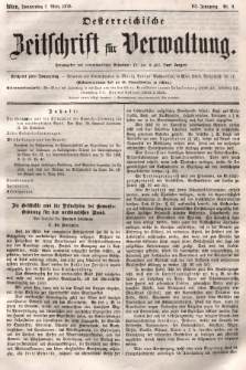 Oesterreichische Zeitschrift für Verwaltung. Jg. 3, 1870, nr 9