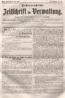 Oesterreichische Zeitschrift für Verwaltung. Jg. 3, 1870, nr 13