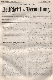 Oesterreichische Zeitschrift für Verwaltung. Jg. 3, 1870, nr 16