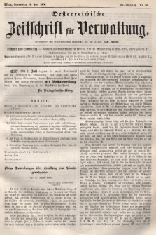 Oesterreichische Zeitschrift für Verwaltung. Jg. 3, 1870, nr 24