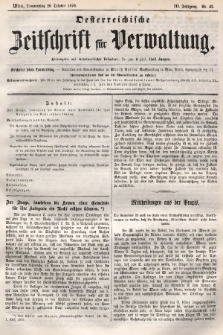 Oesterreichische Zeitschrift für Verwaltung. Jg. 3, 1870, nr 42