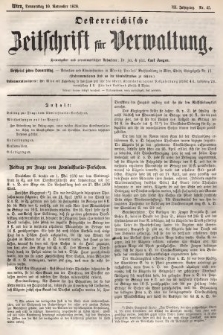 Oesterreichische Zeitschrift für Verwaltung. Jg. 3, 1870, nr 45