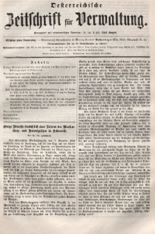 Oesterreichische Zeitschrift für Verwaltung. Jg. 3, 1870, nr 47