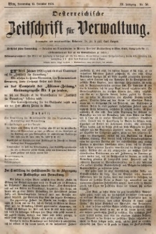 Oesterreichische Zeitschrift für Verwaltung. Jg. 3, 1870, nr 50