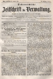 Oesterreichische Zeitschrift für Verwaltung. Jg. 3, 1870, nr 51