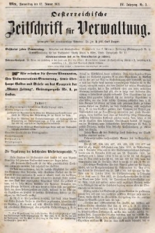 Oesterreichische Zeitschrift für Verwaltung. Jg. 4, 1871, nr 2