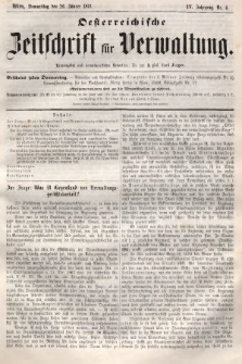 Oesterreichische Zeitschrift für Verwaltung. Jg. 4, 1871, nr 4