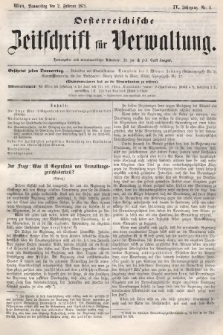 Oesterreichische Zeitschrift für Verwaltung. Jg. 4, 1871, nr 5