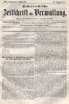 Oesterreichische Zeitschrift für Verwaltung. Jg. 4, 1871, nr 6