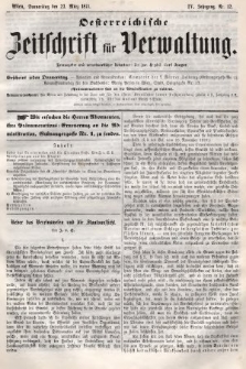 Oesterreichische Zeitschrift für Verwaltung. Jg. 4, 1871, nr 12