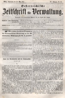 Oesterreichische Zeitschrift für Verwaltung. Jg. 4, 1871, nr 13