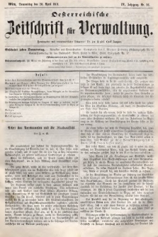 Oesterreichische Zeitschrift für Verwaltung. Jg. 4, 1871, nr 16