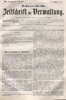 Oesterreichische Zeitschrift für Verwaltung. Jg. 4, 1871, nr 18