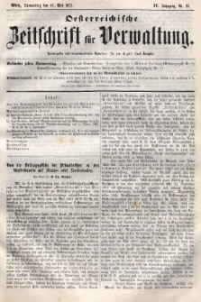 Oesterreichische Zeitschrift für Verwaltung. Jg. 4, 1871, nr 19