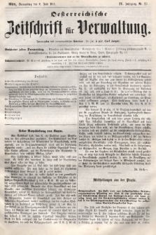 Oesterreichische Zeitschrift für Verwaltung. Jg. 4, 1871, nr 23