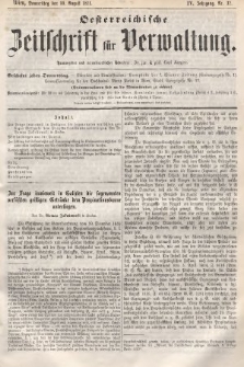 Oesterreichische Zeitschrift für Verwaltung. Jg. 4, 1871, nr 32