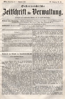Oesterreichische Zeitschrift für Verwaltung. Jg. 4, 1871, nr 36