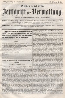 Oesterreichische Zeitschrift für Verwaltung. Jg. 4, 1871, nr 40