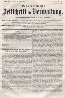Oesterreichische Zeitschrift für Verwaltung. Jg. 4, 1871, nr 42