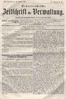 Oesterreichische Zeitschrift für Verwaltung. Jg. 4, 1871, nr 48