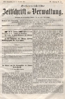 Oesterreichische Zeitschrift für Verwaltung. Jg. 4, 1871, nr 50