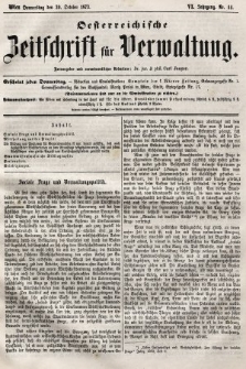 Oesterreichische Zeitschrift für Verwaltung. Jg. 6, 1873, nr 44