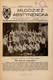 Młodzież Abstynencka. 1927, nr 1